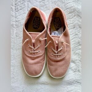 Hey Dude Women's Blush Canvas Slip-On Sneakers